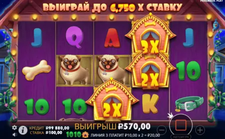 Wild-домики с множителями 2x и 3x в The Dog House